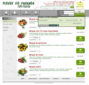 Loja virtual Flores do ParanoÃ¡