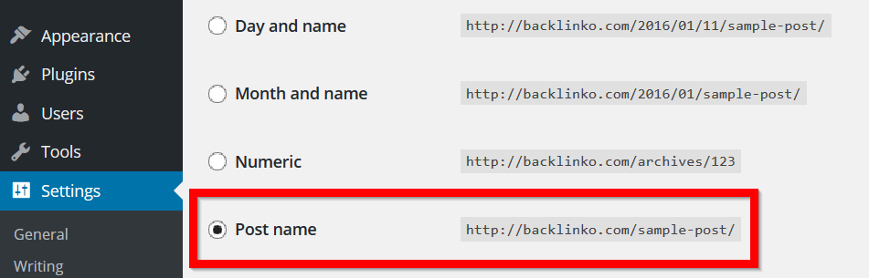 wordpress-URL-permalinks