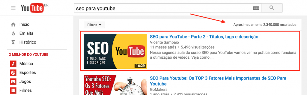 Curso de SEO Online no youtube 3