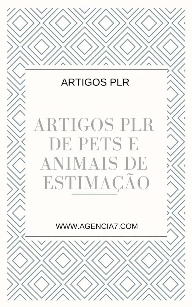 Artigos Plr De Pets E Animais De Estimacao